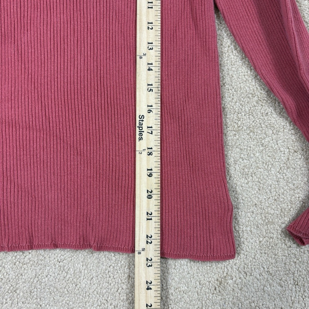 Eddie Bauer Women's 100% Cotton Cable Knit Pullover Sweater Pink Small - Picture 4 of 6